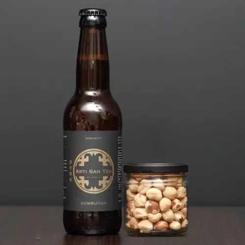 Gift set "Kombucha", 4 x 330ml and "Nuts", 100g