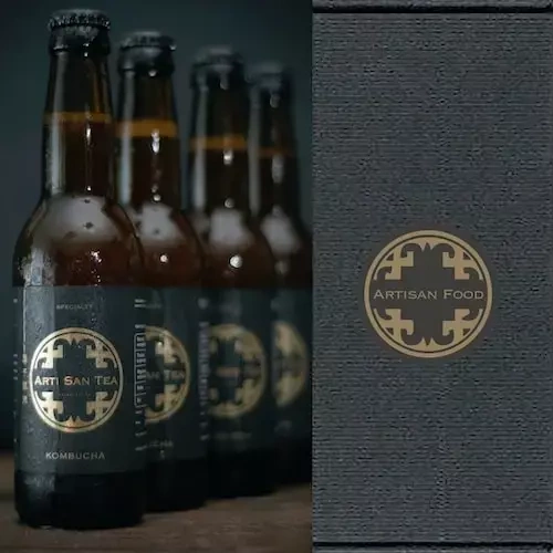 Gift set "Kombucha", 4 x 330ml and "Plumes and Nuts", 200g