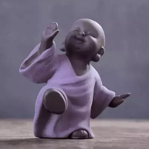 Ceramic tea pet "Little Monk" IV - Rosberde